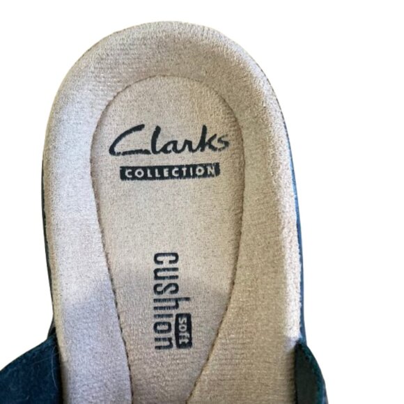 Clarks Collection Leather Slip On Clogs Black Hayla Marina Comfort Soles sz 8 - Picture 4 of 9